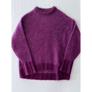 Banana Republic Italian Yarn Fluffy‎ Oversized Pink & Purple Sweater XS